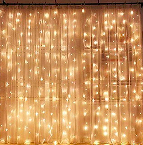 White christmas lights for the bedroom, perfect for a nightly self care routine. 